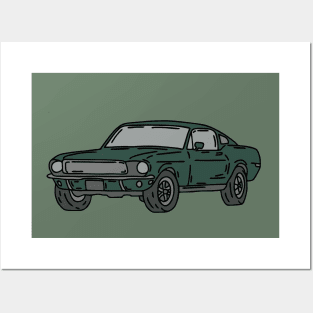 old muscle car Posters and Art